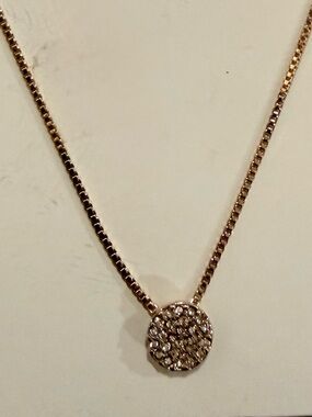 a new day Gold Pave Disc Pendant Necklace